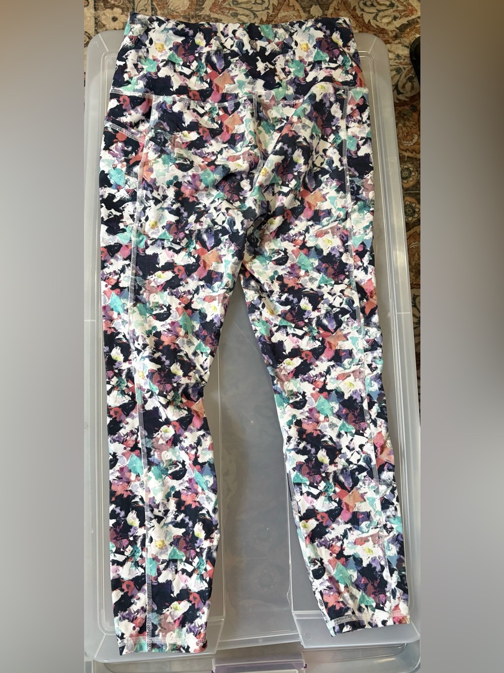 RBX Women's Multi-Color Abstract Print Leggings